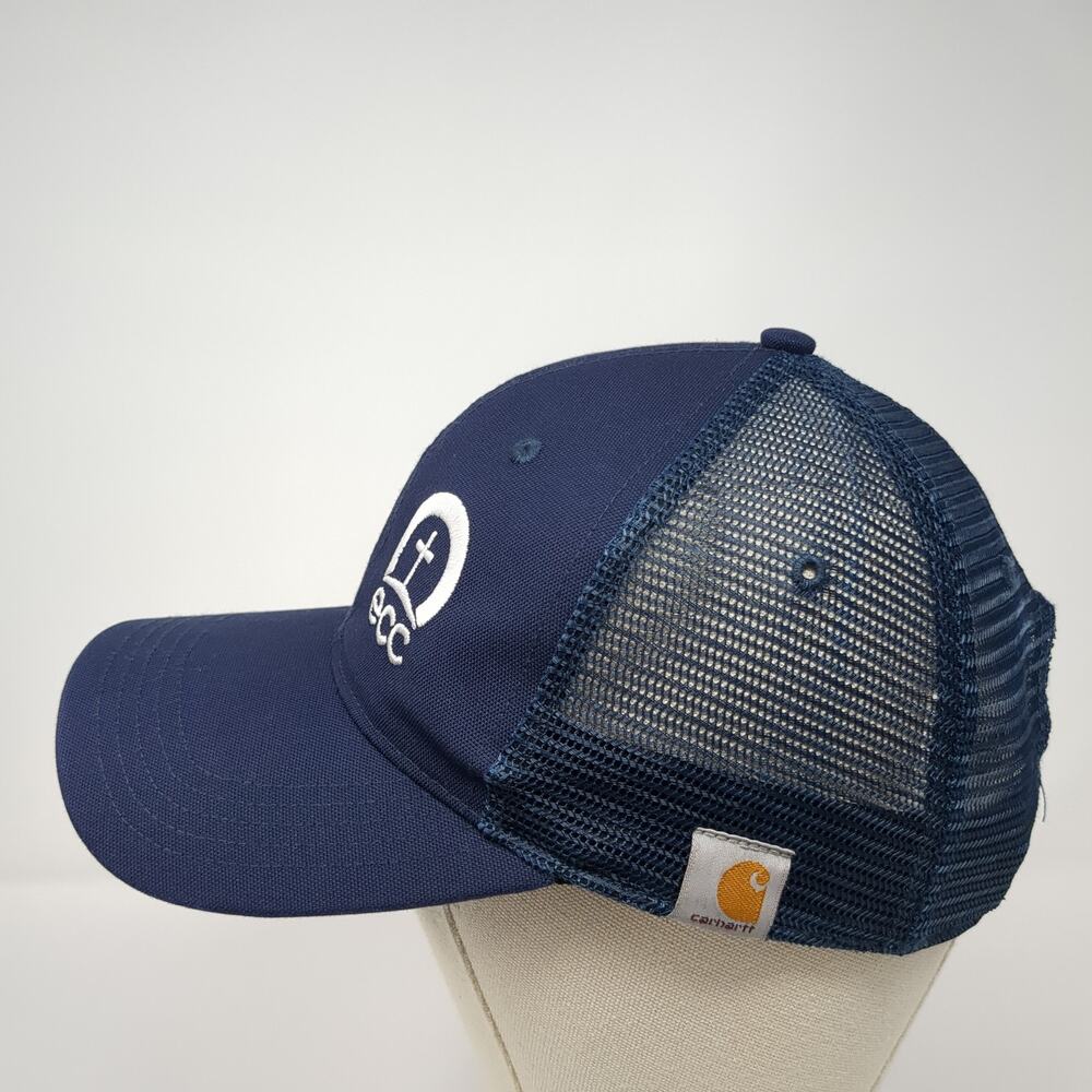 Ecc Snapback Mesh Back Trucker Hat Blue One Size Embroidered Carhartt View 3